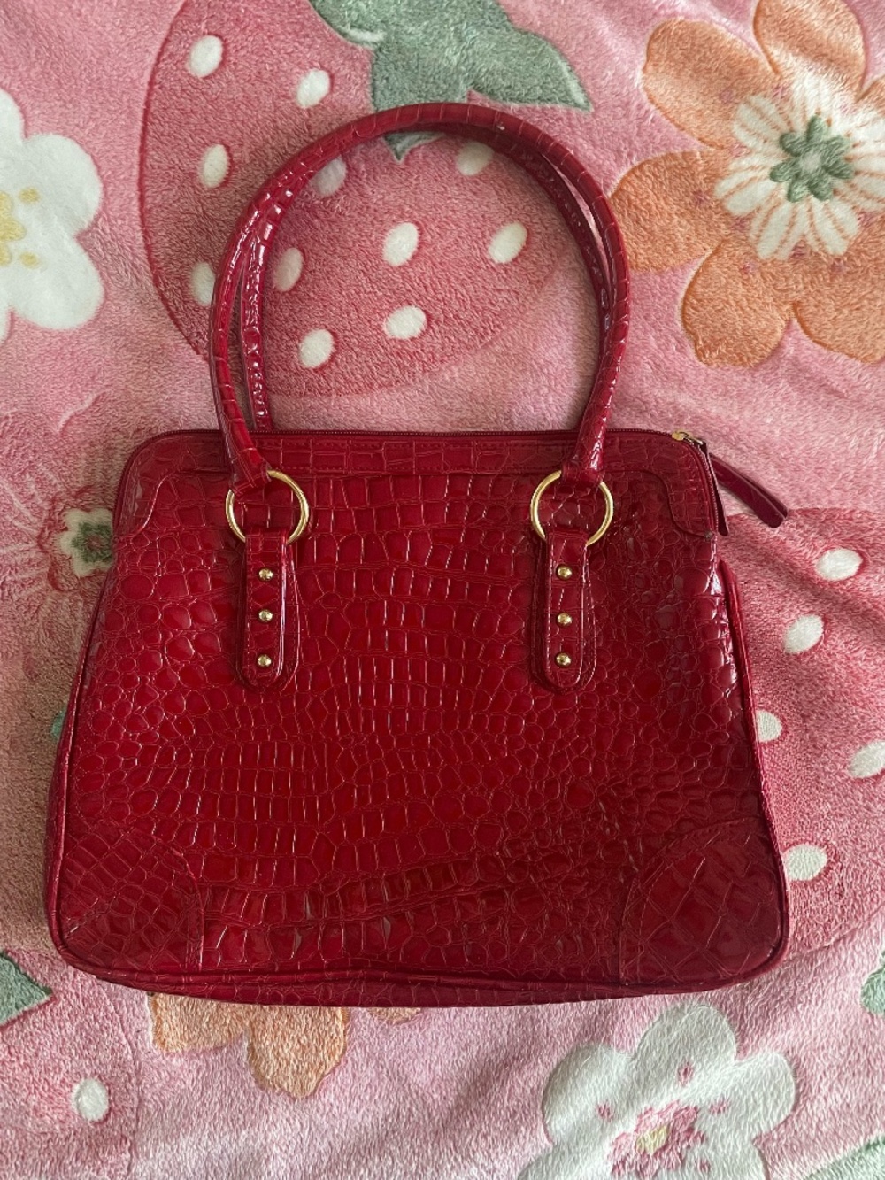 Joan Rivers Red Crocodile Bag!